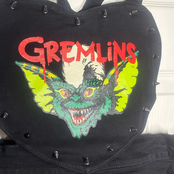 NWT Killstar Gremlin Stripe Pinafore Dress - Black - Picture 4 of 5